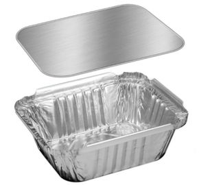 Envases de aluminio del hotel/de aluminio de plata para el empaquetado para llevar de la comida
