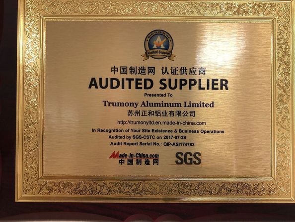 China Trumony Aluminum Limited Certificaciones